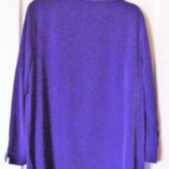 Maggie Sweet 100 % Silk  Large 3 Piece Blue Pants Outfit - Picture 5 of 6